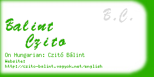 balint czito business card