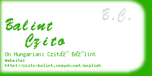 balint czito business card
